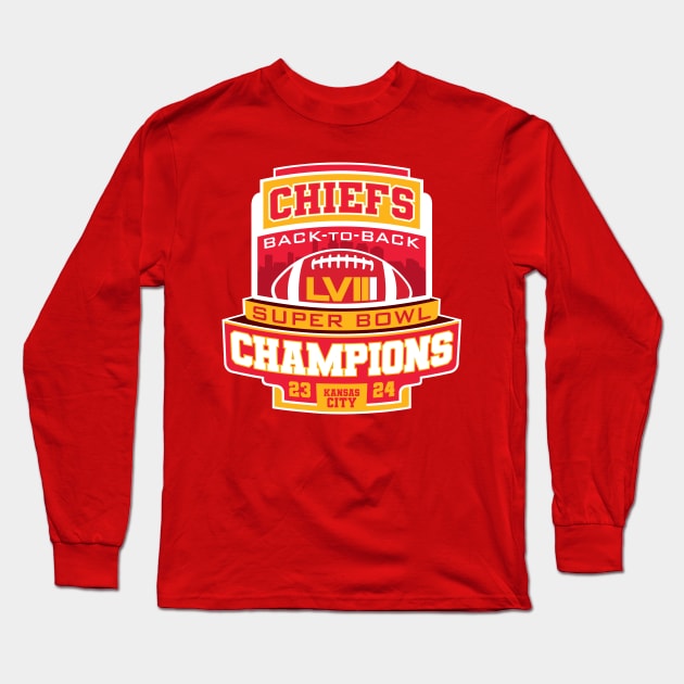 Chiefs B2B Super Bowl Champions Long Sleeve T-Shirt by Nagorniak